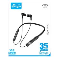 MOXX Wireless BT Neckband [BN100] | 35 Hours Music Time | 200 Hours Standby Time
